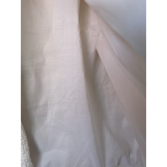 Cinq à Sept Tous Les Jours Keegan Ivory Tweed Fringe Trim Jacket Size 14 Classic - Picture 7 of 11